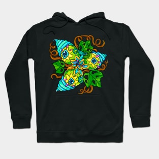 Ice Cream Flowers and Monster Eyes Cool abstract plants Hoodie